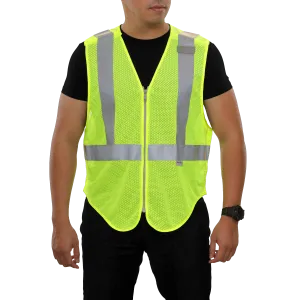 Public Safety Vest Hi Vis Vest 5pt Breakaway Tactical/DOT Zippered Mesh