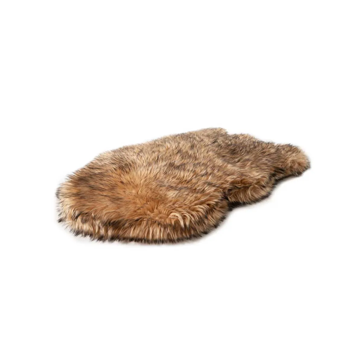 PupRug Faux Fur Curved Orthopedic Dog Bed - Sable