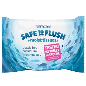Safe to flush Moist Tissue Wipes plastic free