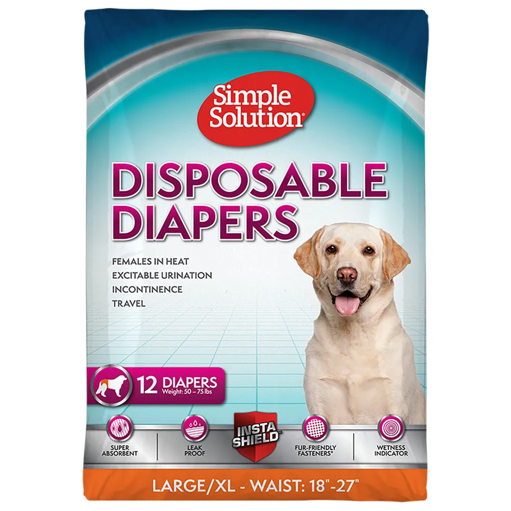 Simple Solution® 12PK Disposable Female Dog Diapers