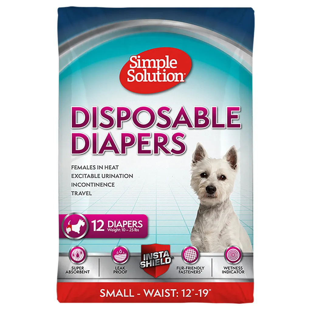 Simple Solution® 12PK Disposable Female Dog Diapers