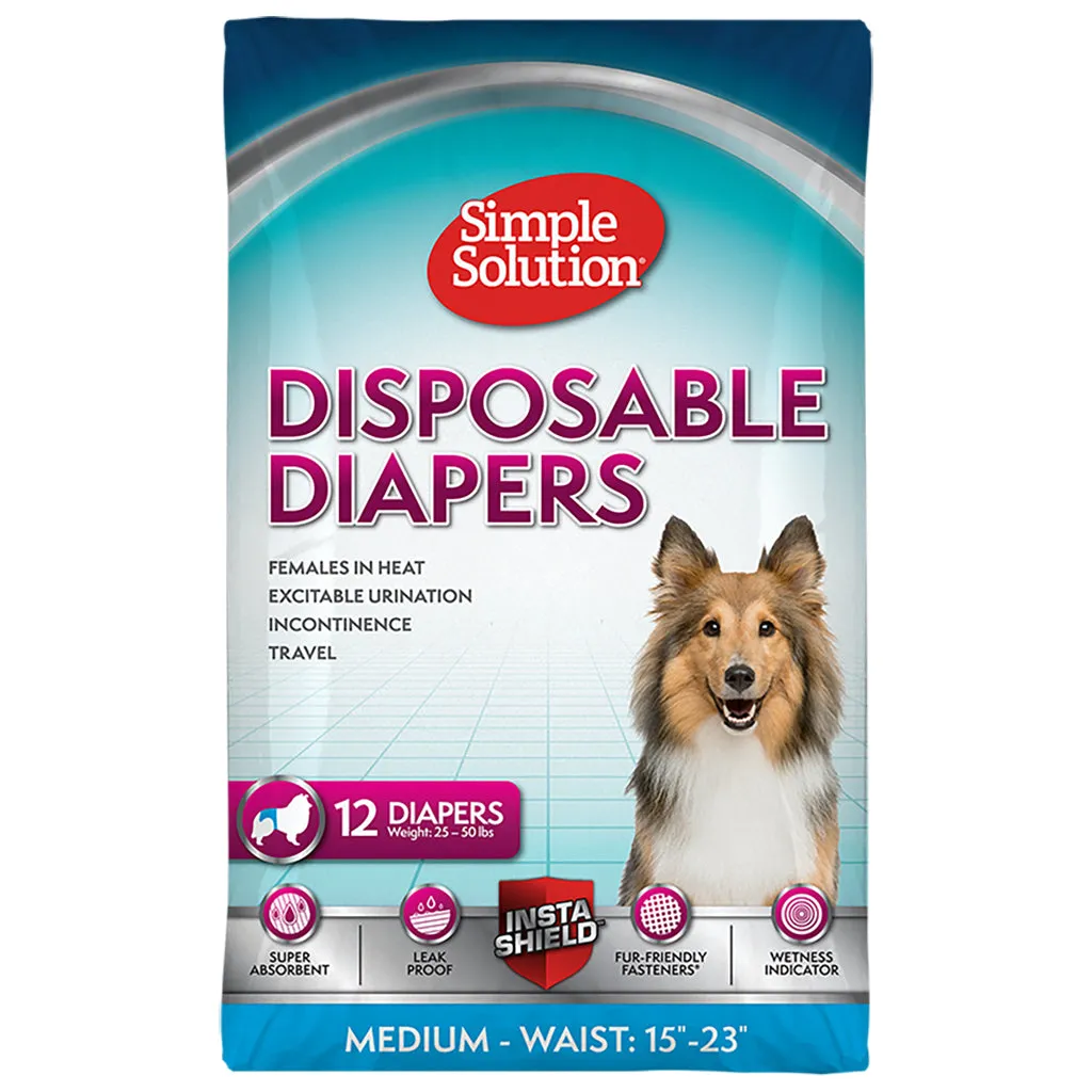 Simple Solution® 12PK Disposable Female Dog Diapers