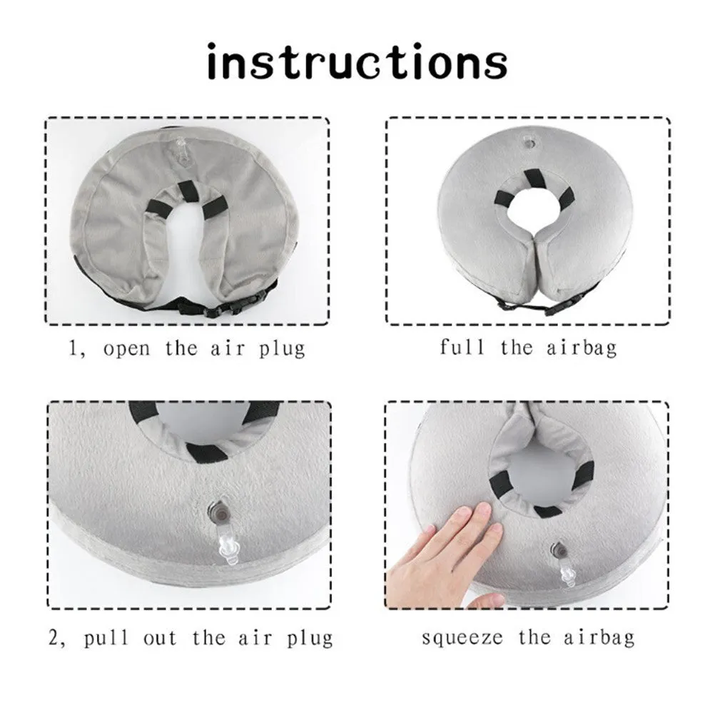 Soft Adjustable Inflated Elizabethan Collar
