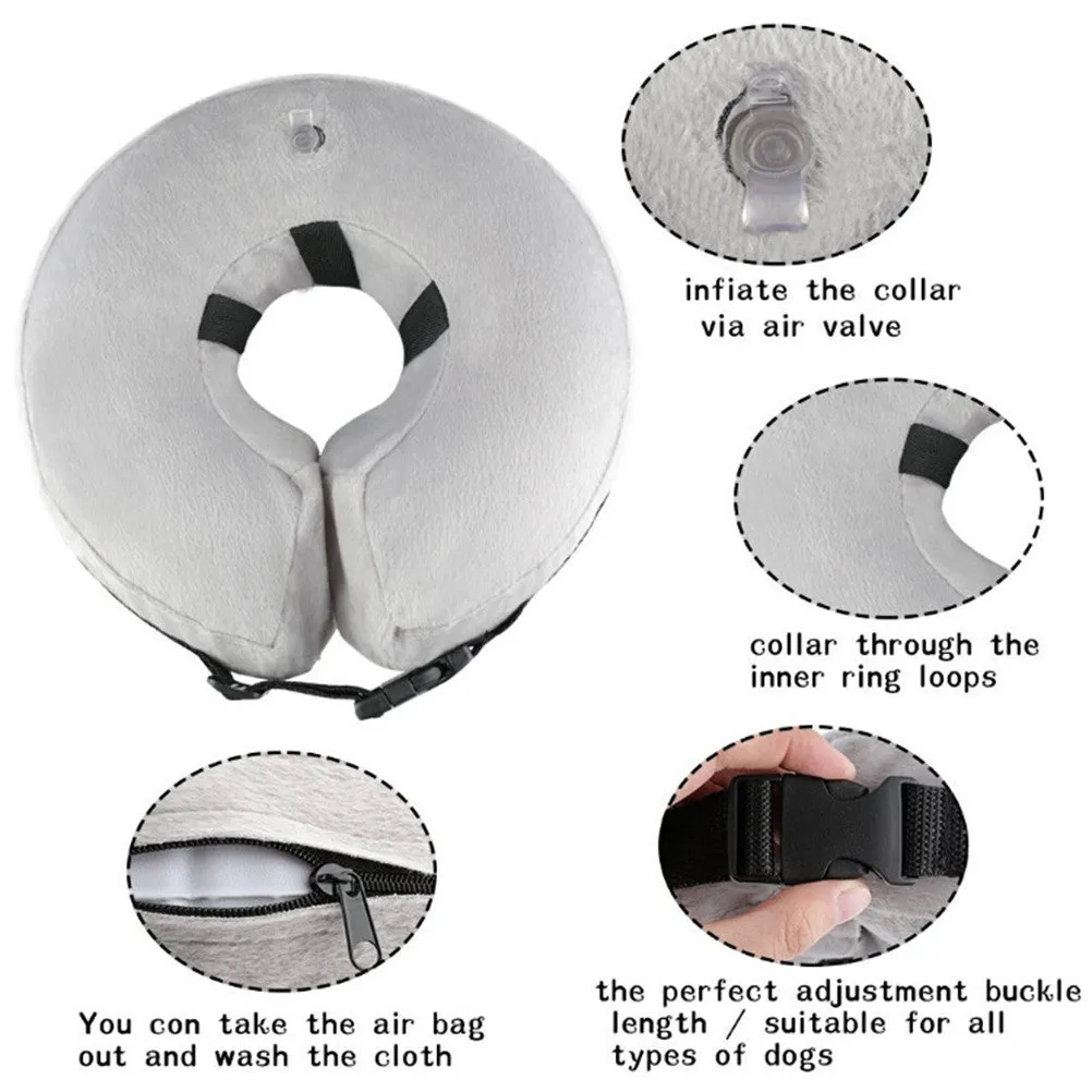 Soft Adjustable Inflated Elizabethan Collar