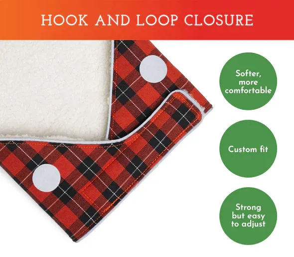 Spot the Dog Cozy Fleece Bandana (Red Plaid)