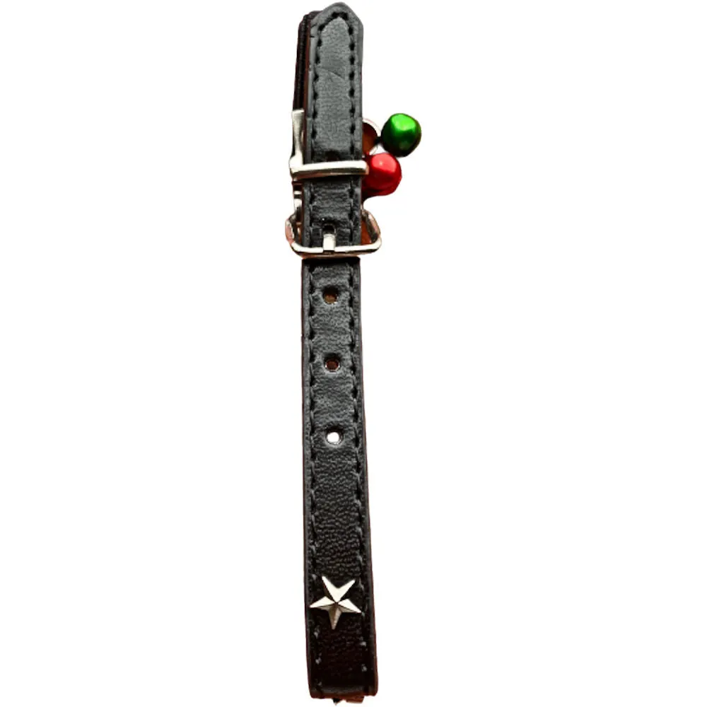 Star Cat Collar - Black Adjustable Comfortable Durable Pet Accessory