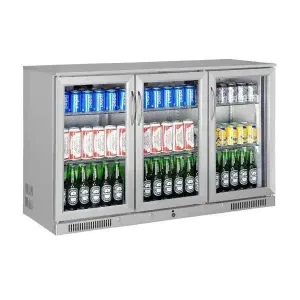 Sterling Pro Triple Door Bottle Cooler ST/STEEL HINGED SP3HC-STS