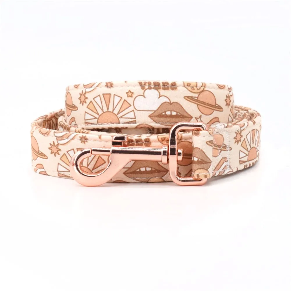 Surprising Saturn: Personalized Bow Collar And Leash Set