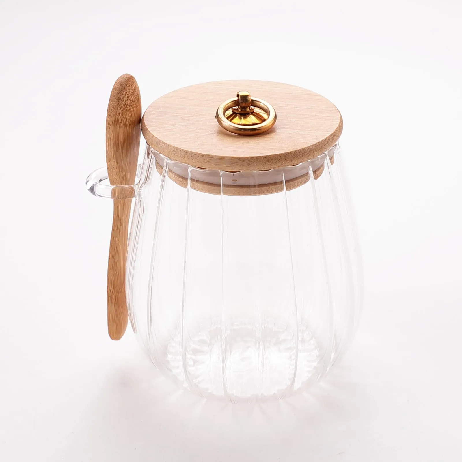 The Better Home Borosilicate Kitchen Containers Set With Wooden Lid And Metal Loop Multi-Utility,Leakproof,Airtight Storage Jar For Cookies,Snacks,Tea,Coffee Microwave & Oven Safe 680 Ml,Transparent