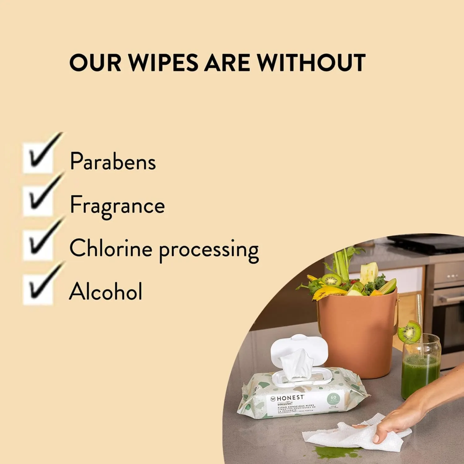 The Honest Company Wet Wipes - Hypoallergenic, EWG Verified, 99% Water - 648 Count