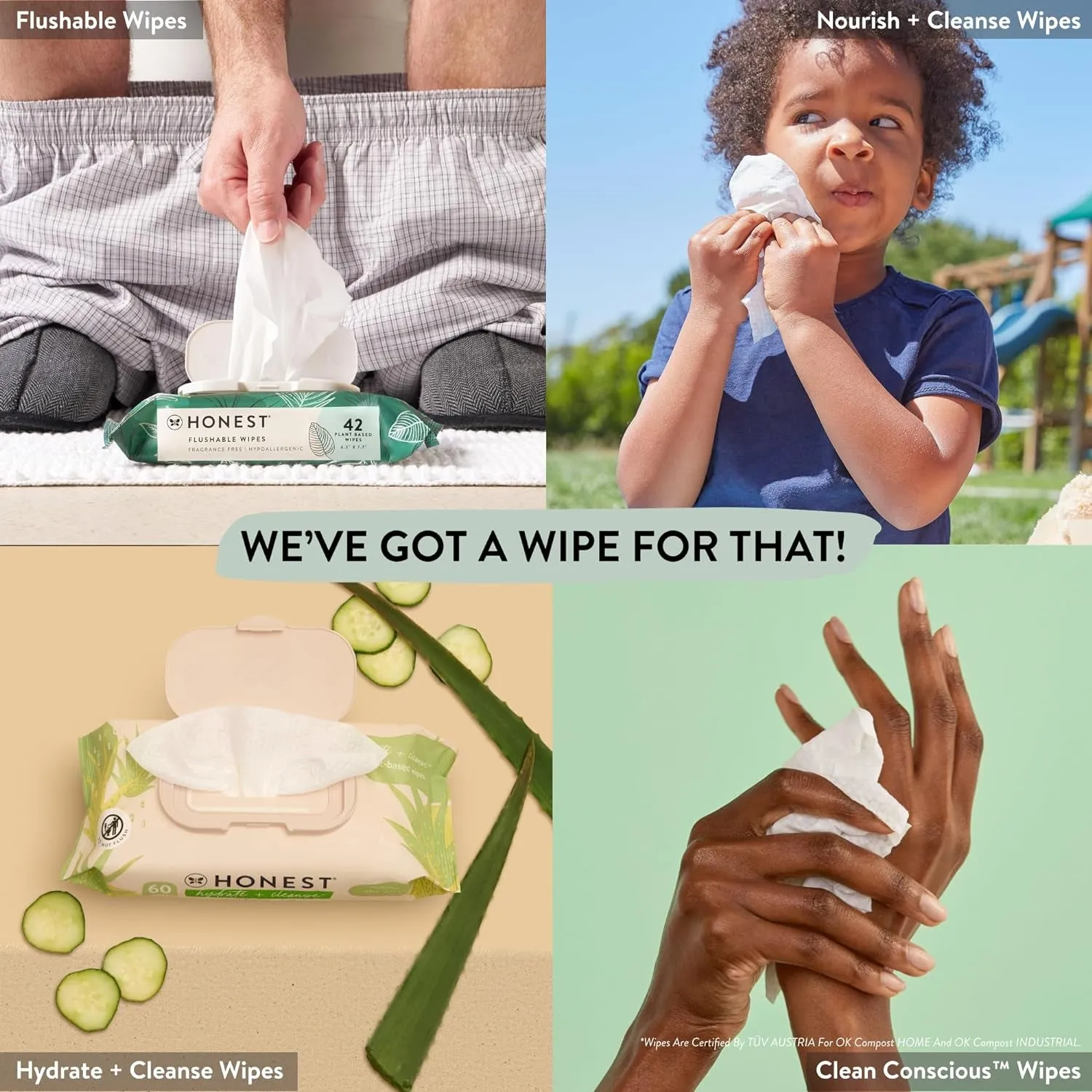 The Honest Company Wet Wipes - Hypoallergenic, EWG Verified, 99% Water - 648 Count