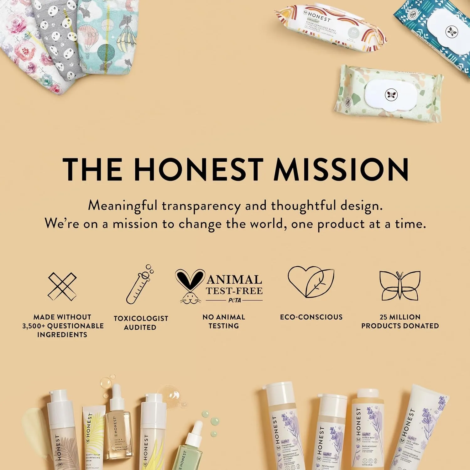 The Honest Company Wet Wipes - Hypoallergenic, EWG Verified, 99% Water - 648 Count