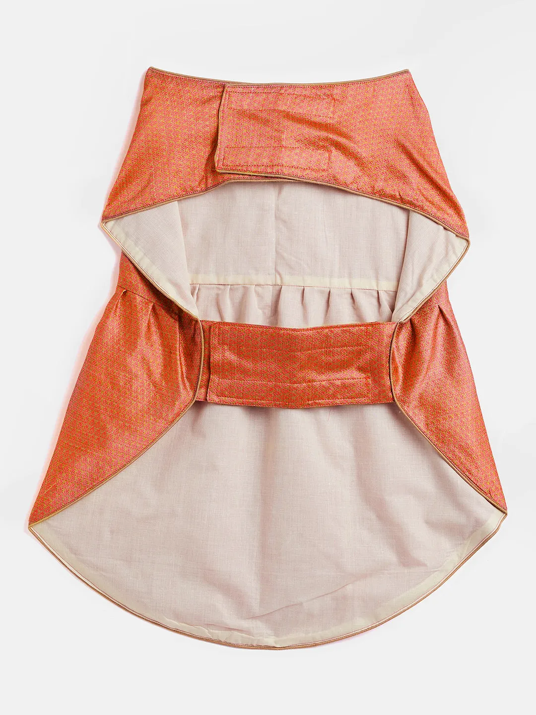 Vastramay Cats Pink Woven Silk Blend Dress