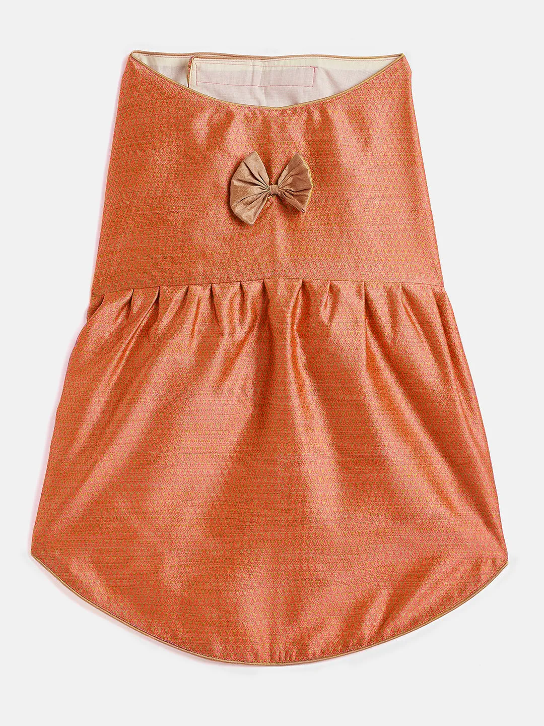 Vastramay Cats Pink Woven Silk Blend Dress