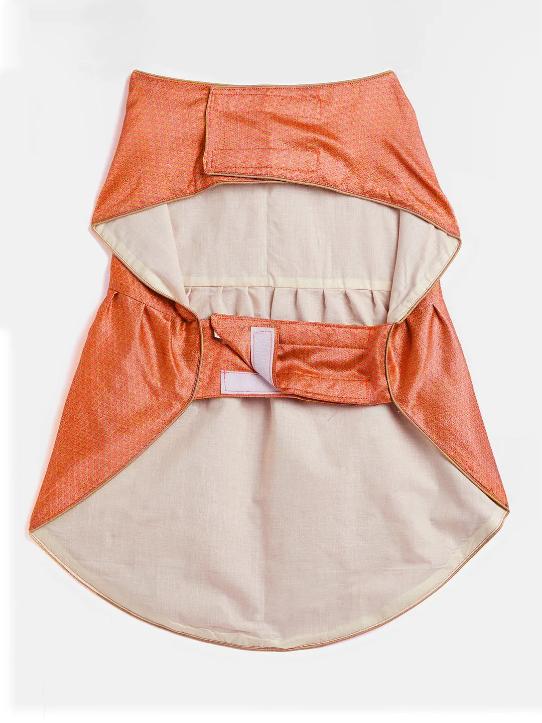 Vastramay Cats Pink Woven Silk Blend Dress