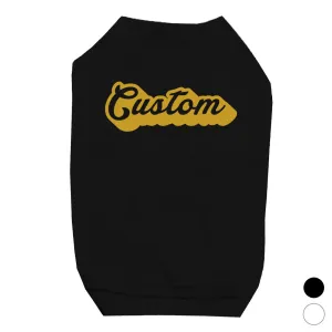 Yellow Pop Up Text Sweet Personalized Pet Shirt for Small Dogs Gift
